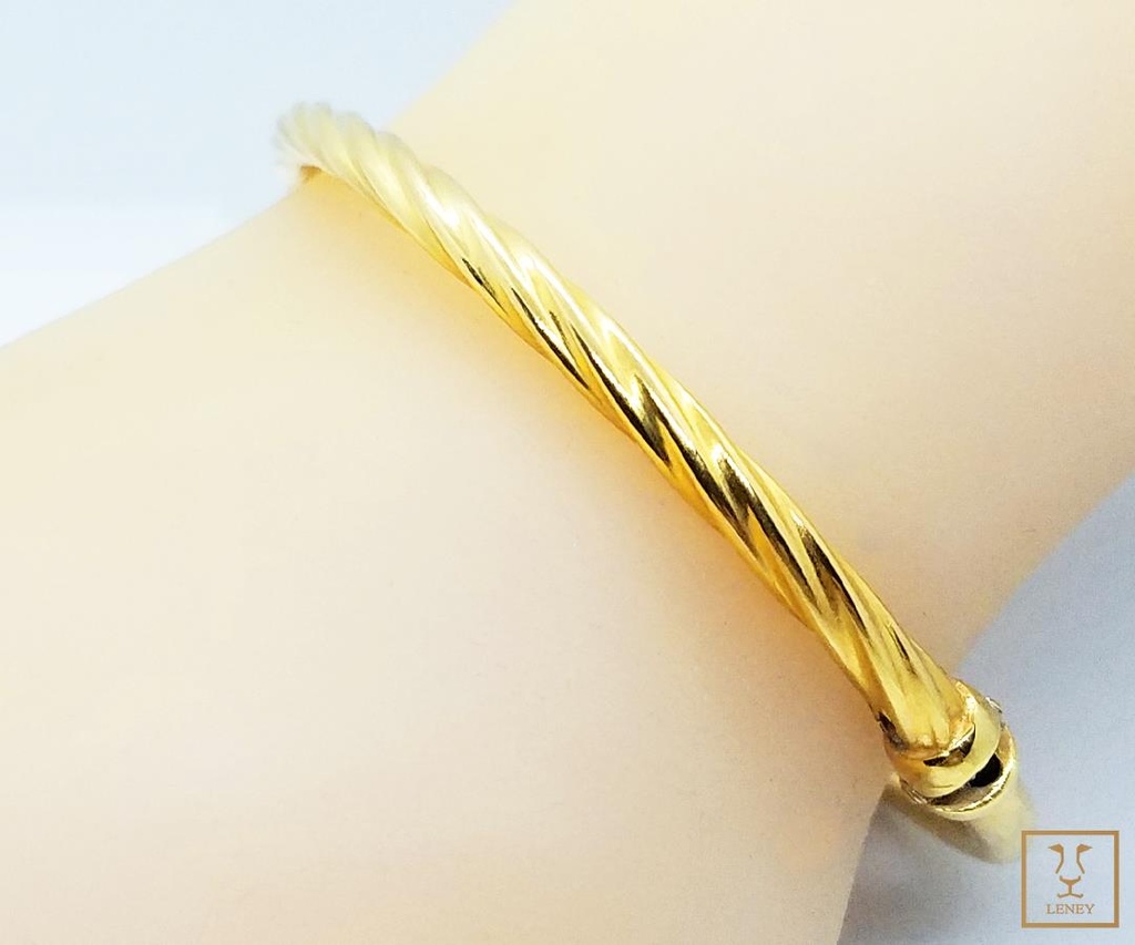 PULSERA CAÑA ENTORCHADA Y LISA