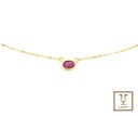 GARGANTILLA RUBI OVAL FACETADO
