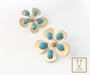 ARETE FLOR 34MM CON PIEDRAS
