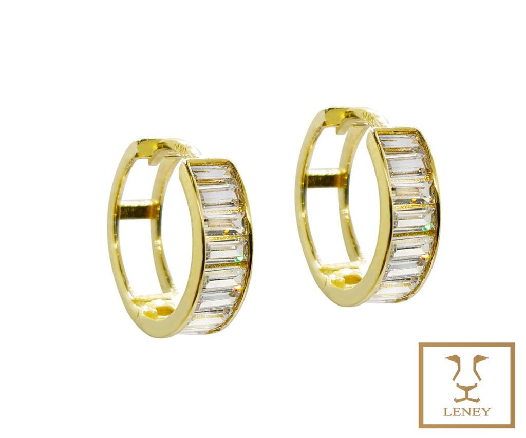 ARETE HUGGIE CIRCONES BAGUETTE