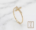 ANILLO CRUZ 11X8MM CON CIRCONES