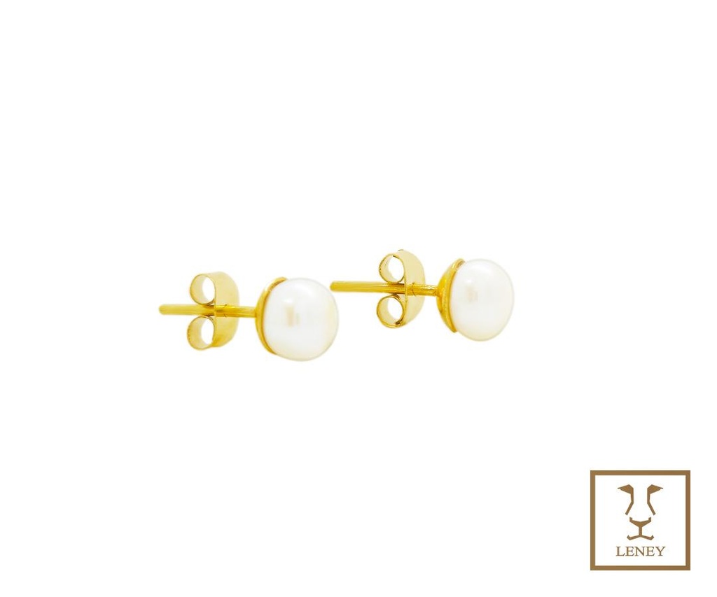 ARETE PERLA BOTON 6MM CON