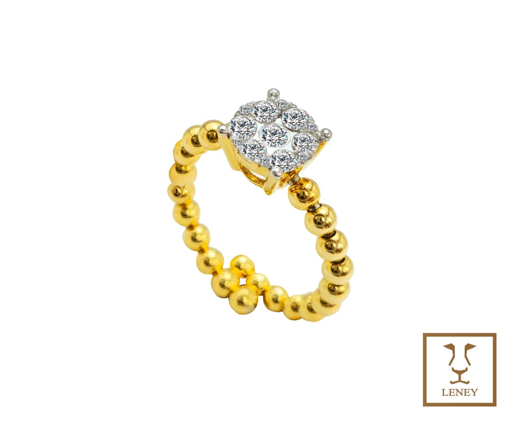 ANILLO SOLITARIO CLUSTER DE 8MM