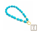 COLLAR TURQUEZAS GOTAS DE 18X14MM