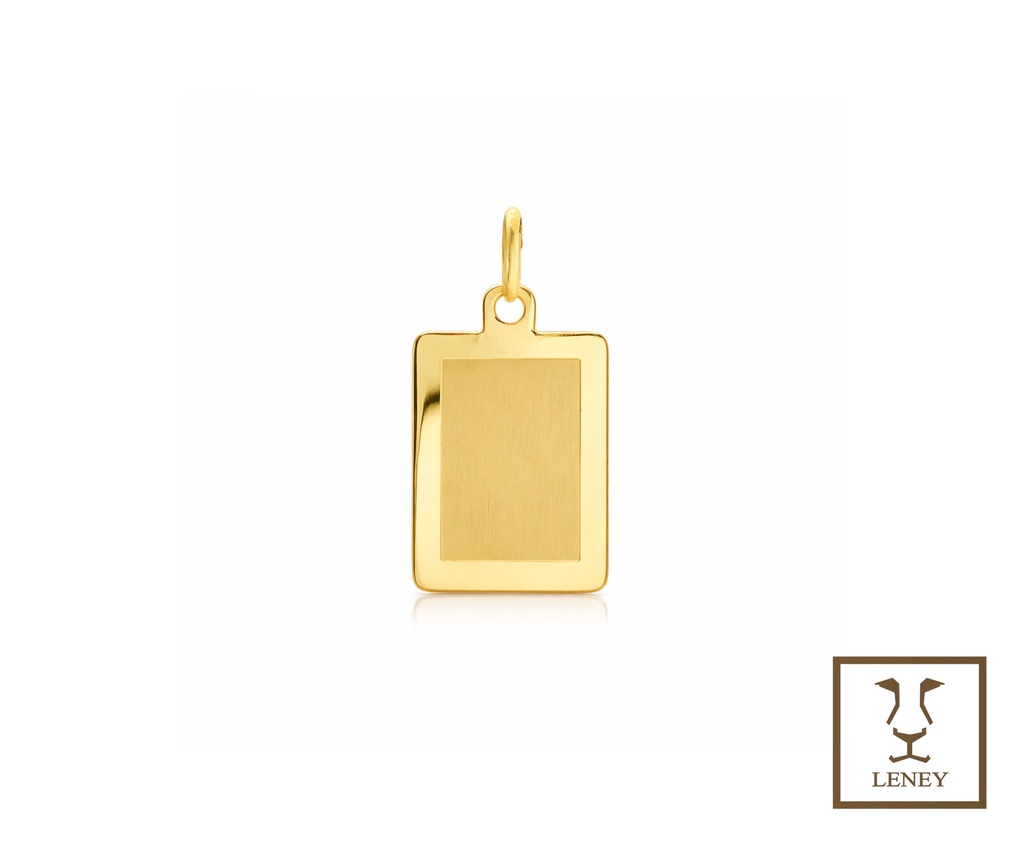 DIJE PLACA RECTANGULAR SATINADA