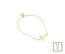 PULSERA CRUZ CURVA 25MM