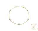 PULSERA 5 PERLAS REDONDAS