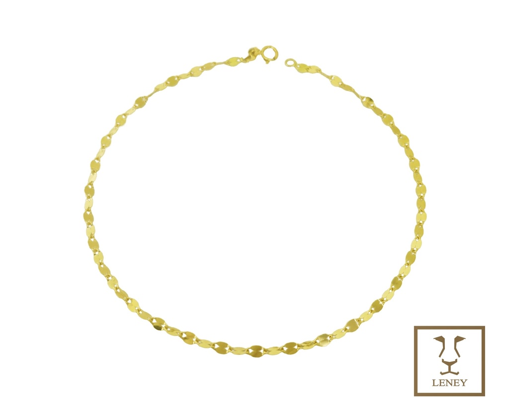 TOBILLERA ESLABON CRISPETA PLACA