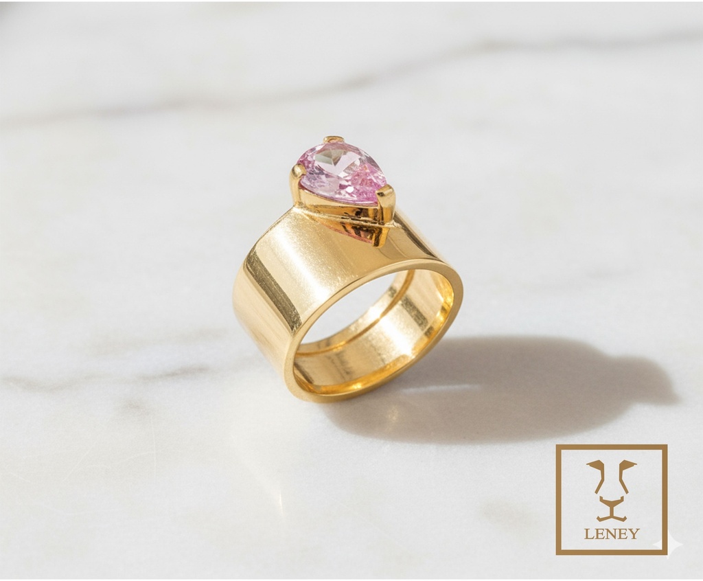 ANILLO MORGANITE GOTA 1.65CT