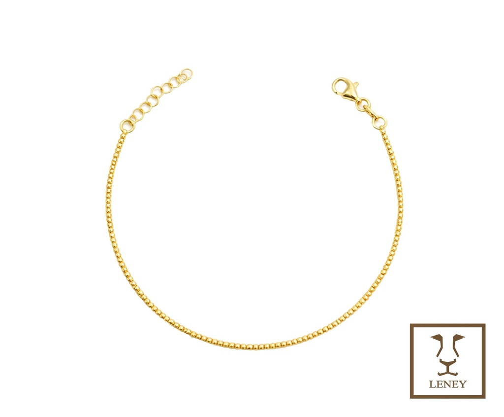 PULSERA BOLITAS SEGUIDAS DIAMANTADAS