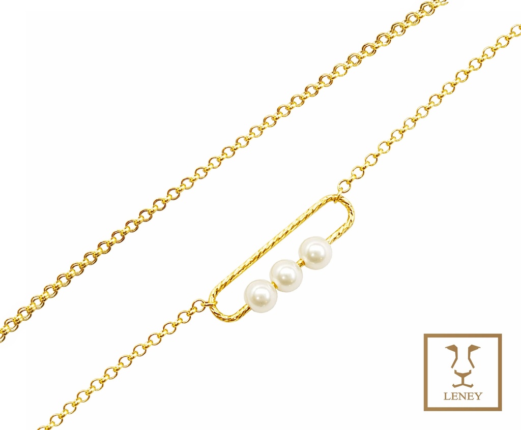 GARGANTILLA CON 3 PERLAS