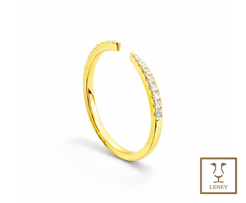 ANILLO CINTILLO DE 18 BRILLANTES