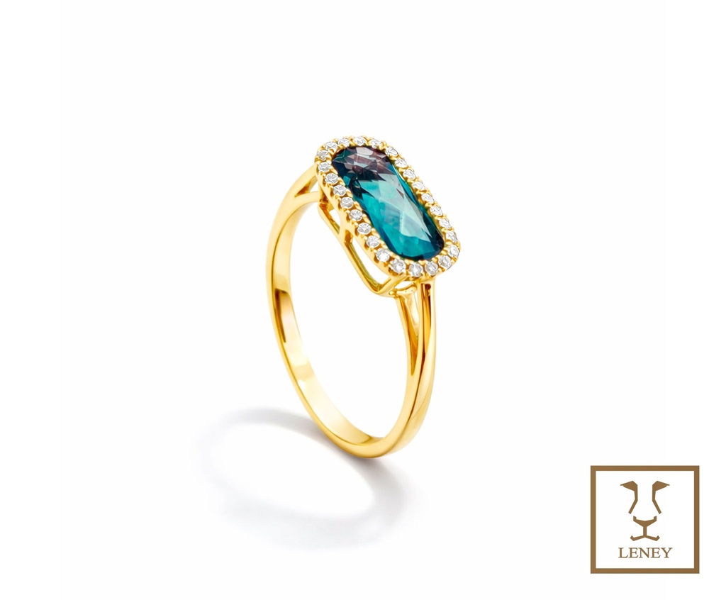 ANILLO TOPAZIO AZUL LONDON