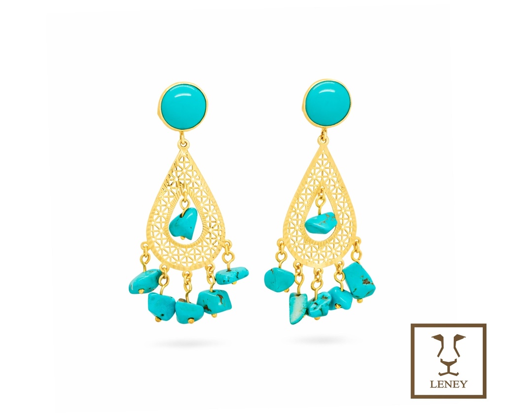 ARETE LARGO GOTA CALADO