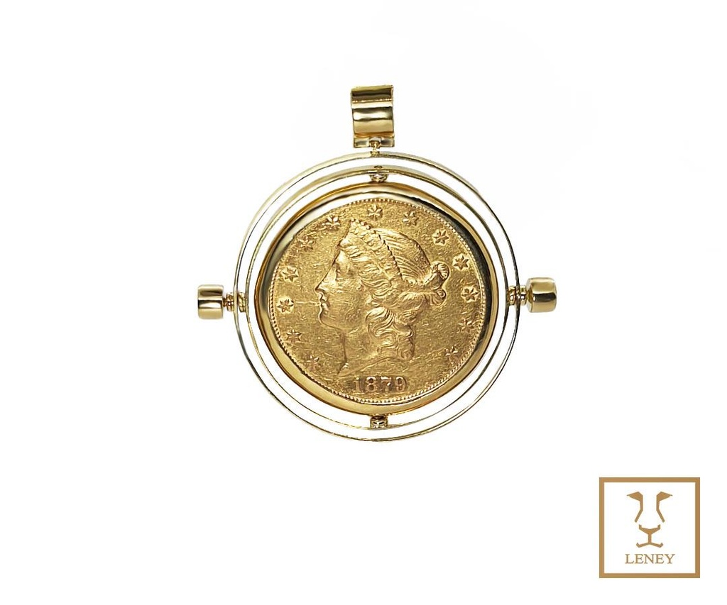 DIJE GIROSCOPIO MONEDA ESTERLINA