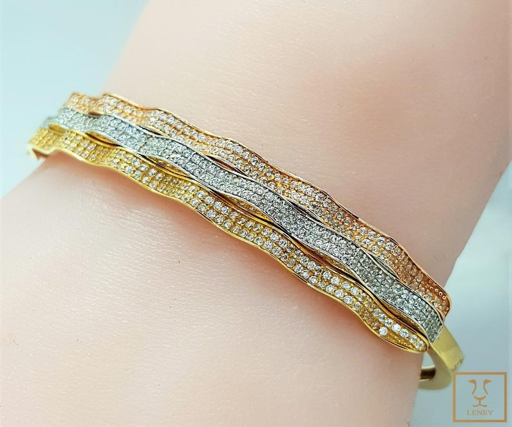 PULSERA CANA ONDULADA TRES