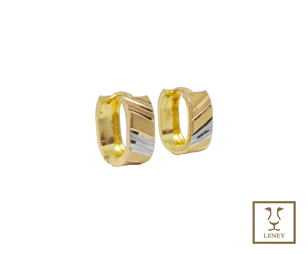 ARETE HUGGIE RECTANGULAR DIAMANTADO