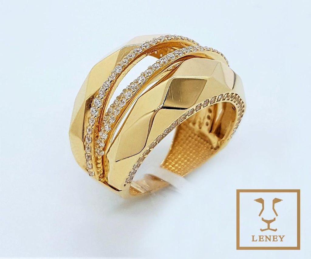 ANILLO DOBLE CAPSULA FACETADA