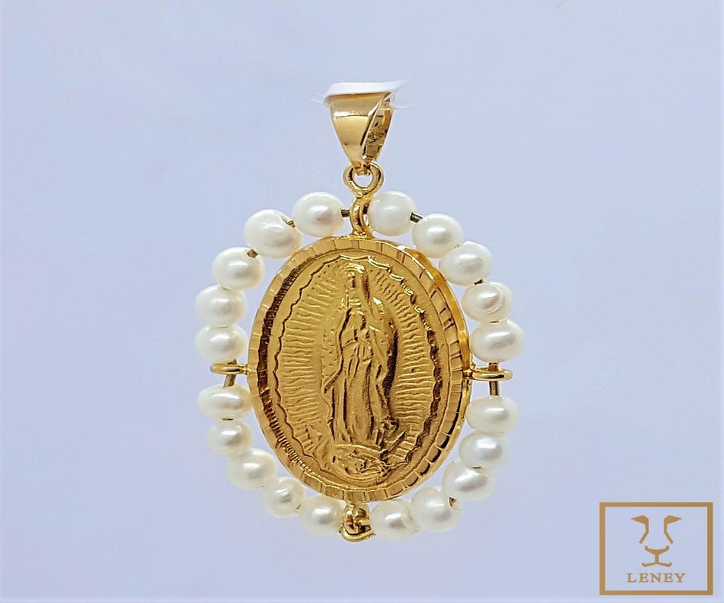 MEDALLA MILAGROSA 17.5MM CON PERLAS