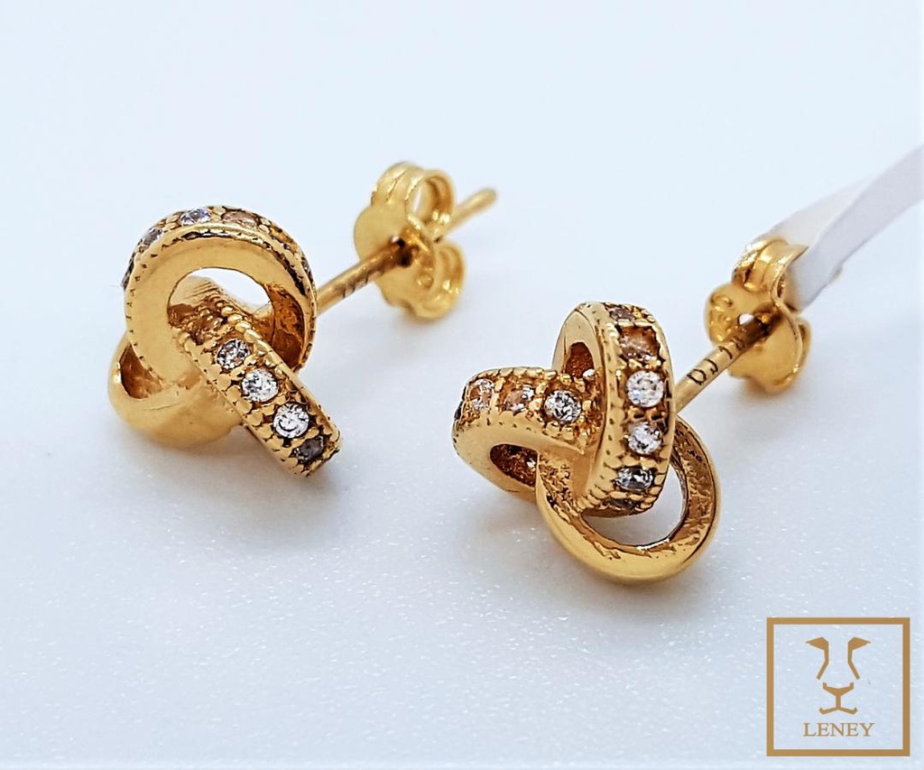 ARETE ARGOLLAS ENTRELAZADAS NUDO