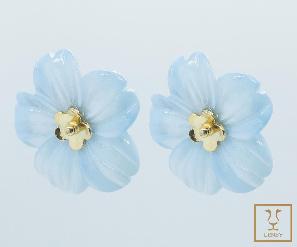 ARETE FLOR NACAR CELESTE