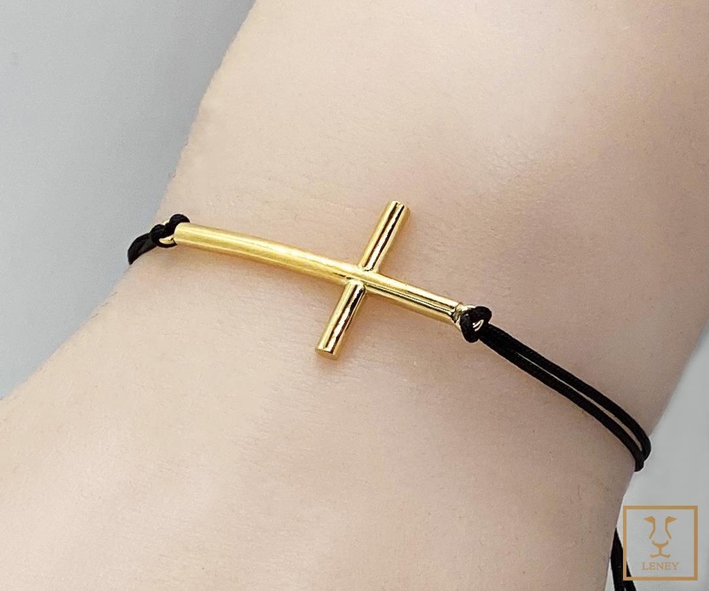 PULSERA CRUZ 36MM CON HILO