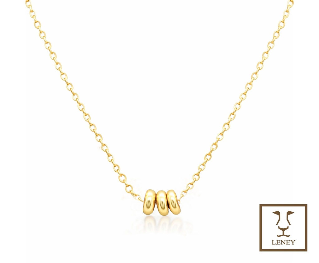 GARGANTILLA 3 ARGOLLITAS ORO AMARILLO