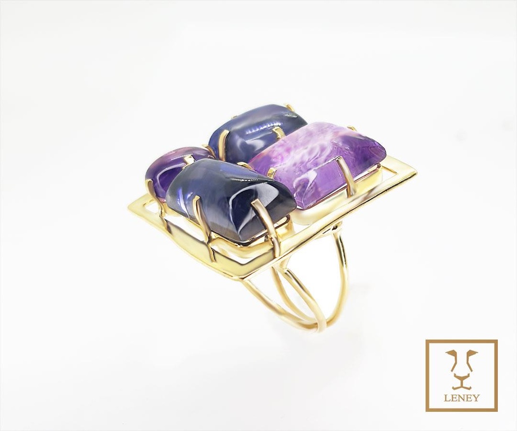 ANILLO CUADRADO DERRETIDO PICASSO