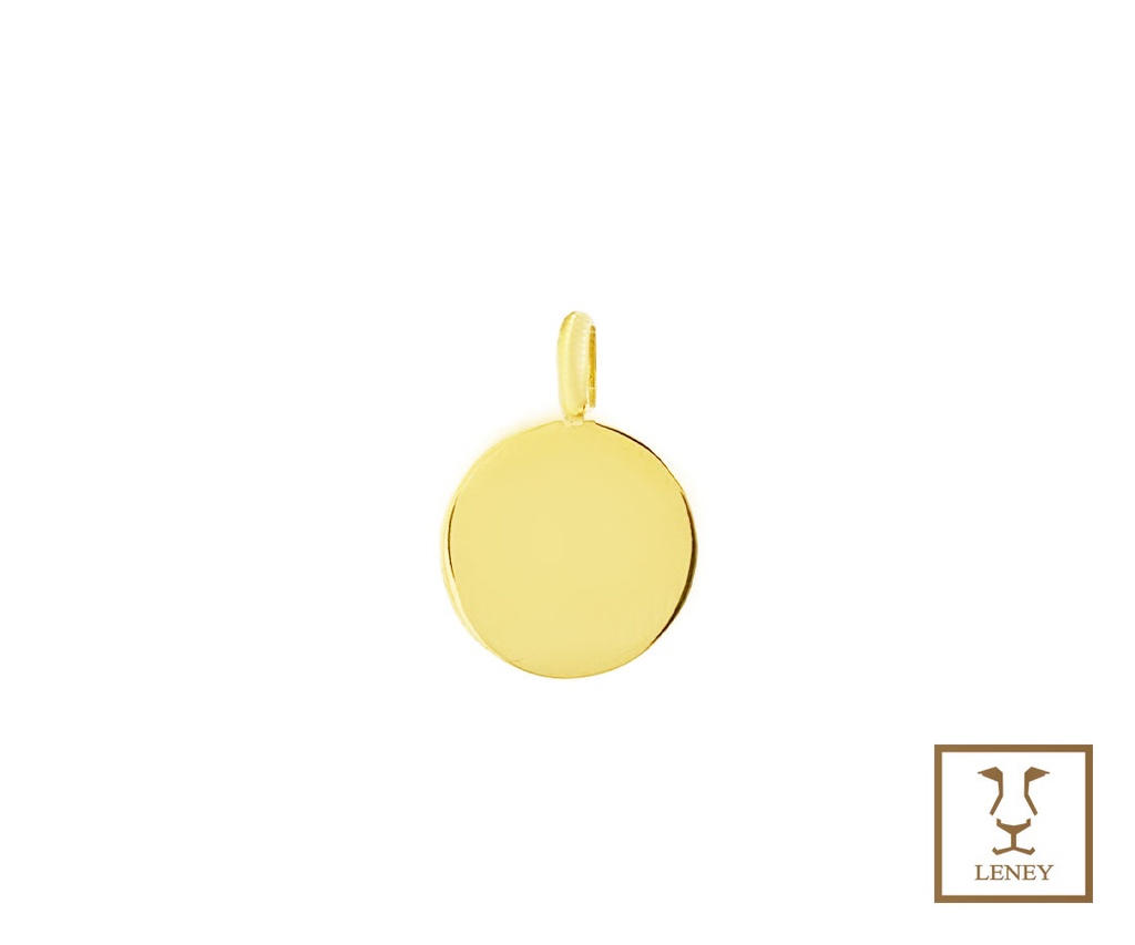 DIJE PLACA REDONDA PLANA