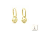 ARETE HUGGIE OVAL CON CORAZON