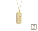 GARGANTILLA LINGOTE DE ORO 18X8MM
