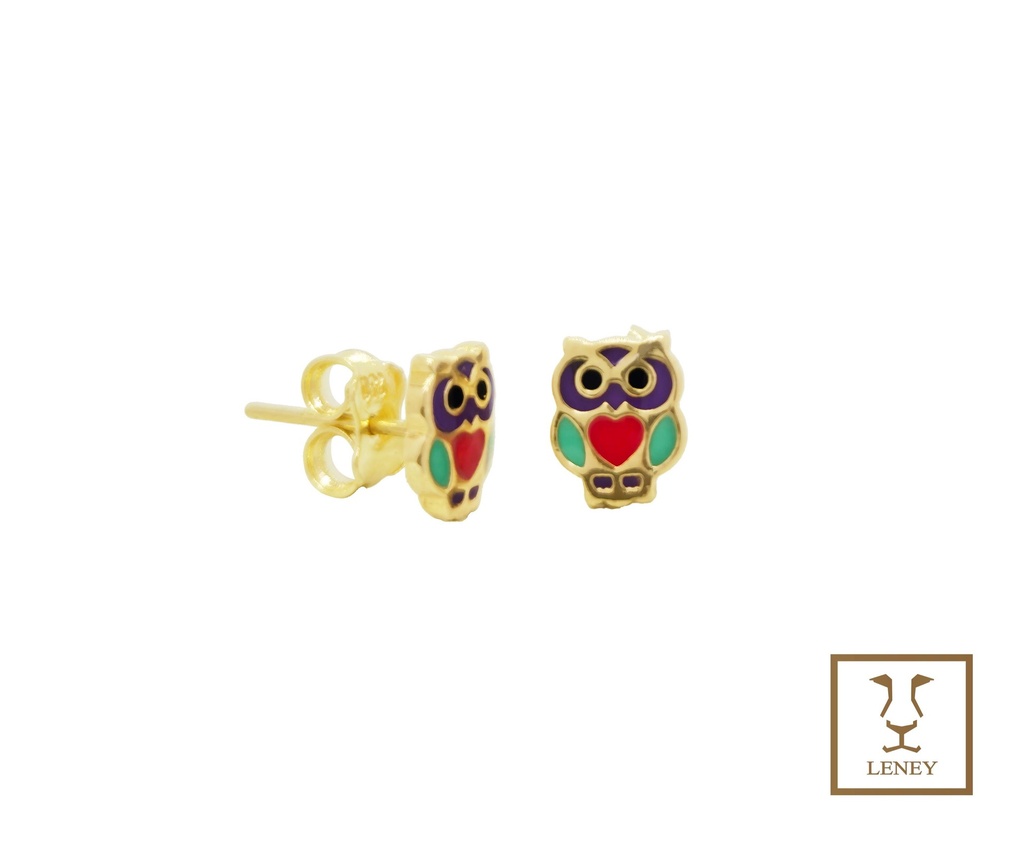 ARETE BUHO ESMALTADO AZUL