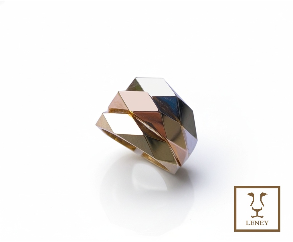 ANILLO 3 CINTILLOS DE ROMBOS