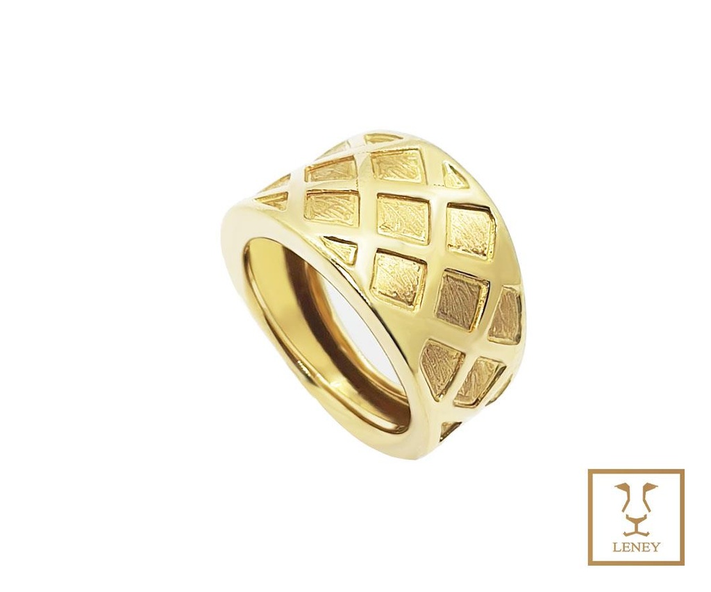 ANILLO CINTILLO ROMBOS SATINADOS