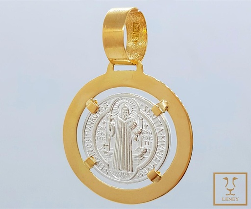 [1605W1] MEDALLA SAN BENITO DE PLATA