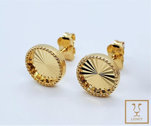 [1230W27] ARETE CIRCULO 9MM DIAMANTADO