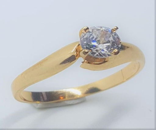 [1233W12] ANILLO SOLITARIO TORBELLINO TORRE