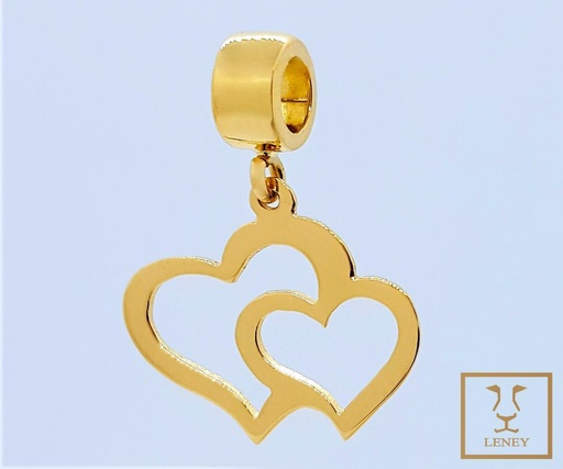 [1244W6] DIJE SEPARADOR CORAZONES INTERCALADOS