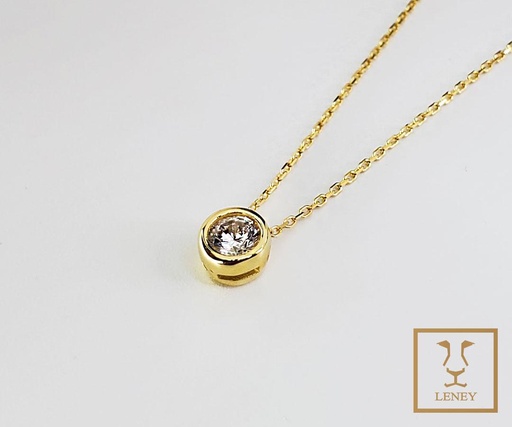 [1578W31] GARGANTILLA CIRCON BICELADO 5MM PUNTO