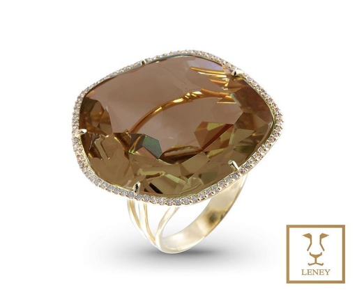 [1483W1] ANILLO TOPAZIO FUME IRREGULAR