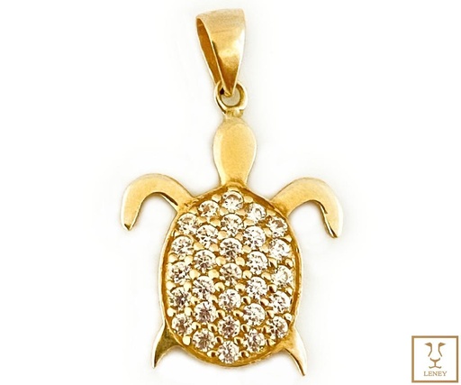 [1398W9] DIJE TORTUGA CON CIRCONES