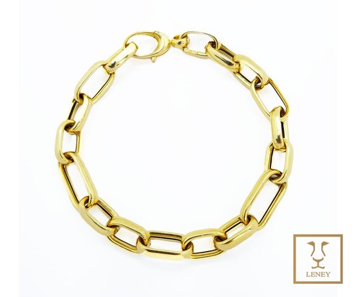 [1412W28] PULSERA ESLABONES RECTANGULARES TUBO