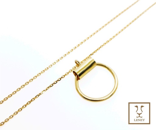 [1419W17] GARGANTILLA CIRCULO 18MM COLGANTE