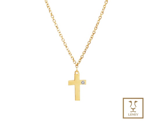 [1476W49] GARGANTILLA CRUZ PEQUENA 12MM