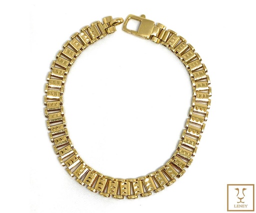 [1443W6] PULSERA TEJIDO ROLEX CON DIAMANTADO