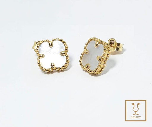 [1549W5] ARETE FLOR TREBOL VAN CLEEF