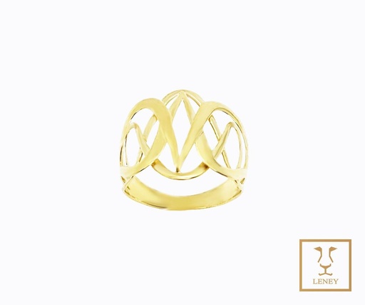 [1476W96] ANILLO ONDAS TERMINADAS EN ROMBO