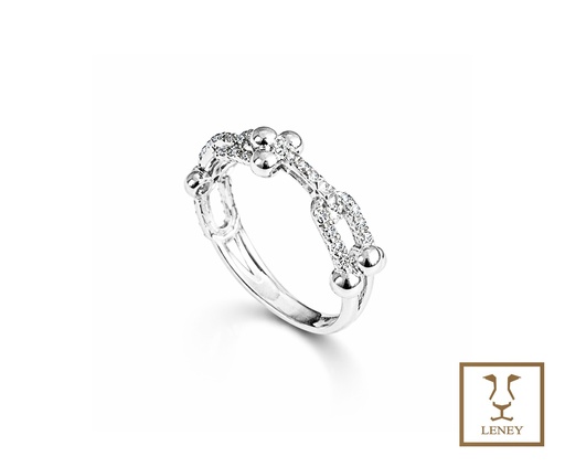 [1597W27] ANILLO TIFFANY ESLABONES U DE