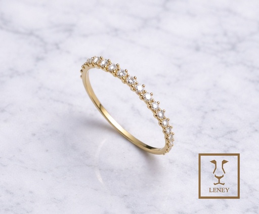 [1601W2] ANILLO CINTILLO DE 15 CIRCONES