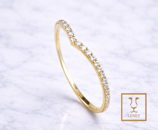 [1601W3] ANILLO CINTILLO EN V DE